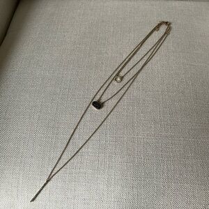 LOFT Layered Necklace Set Gold Tone – 3 Layer Mixed Charms 16–40” Adjustable